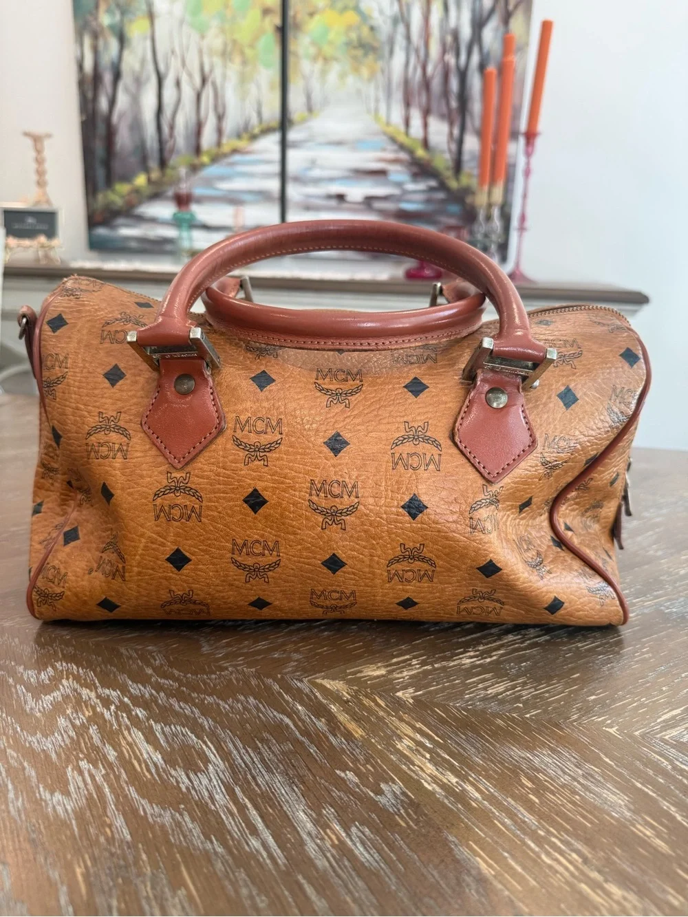 MCM Handbag Brown Leather - Picture 3 of 14